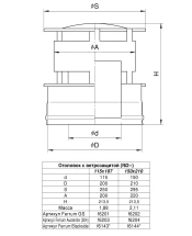 Оголовок с ВЕТРОЗАЩИТОЙ (430/0,5 + нерж.) Ф150х210